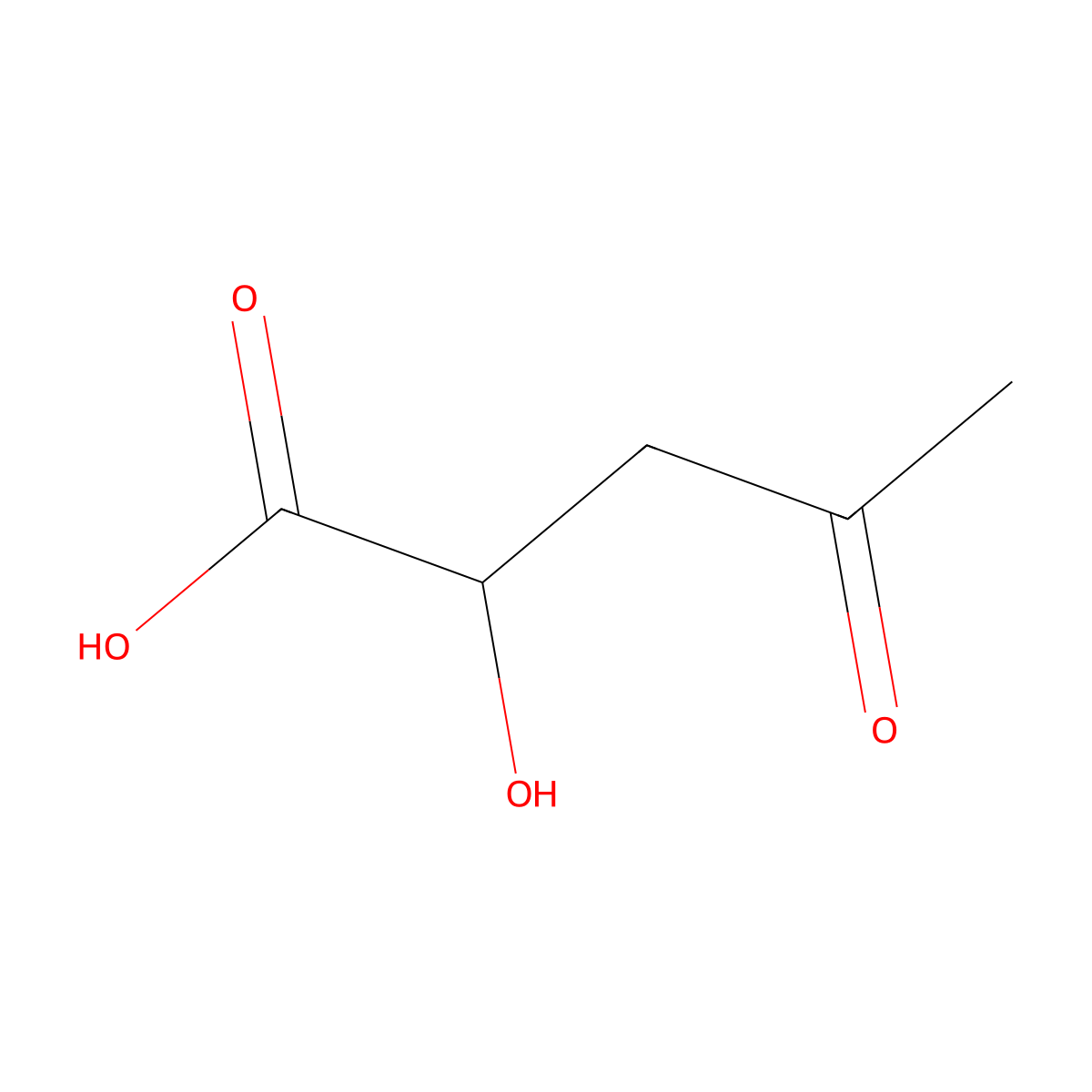 2-Hydroxy-4-oxopentanoic acid molecular structure, CAS 54031-97-9