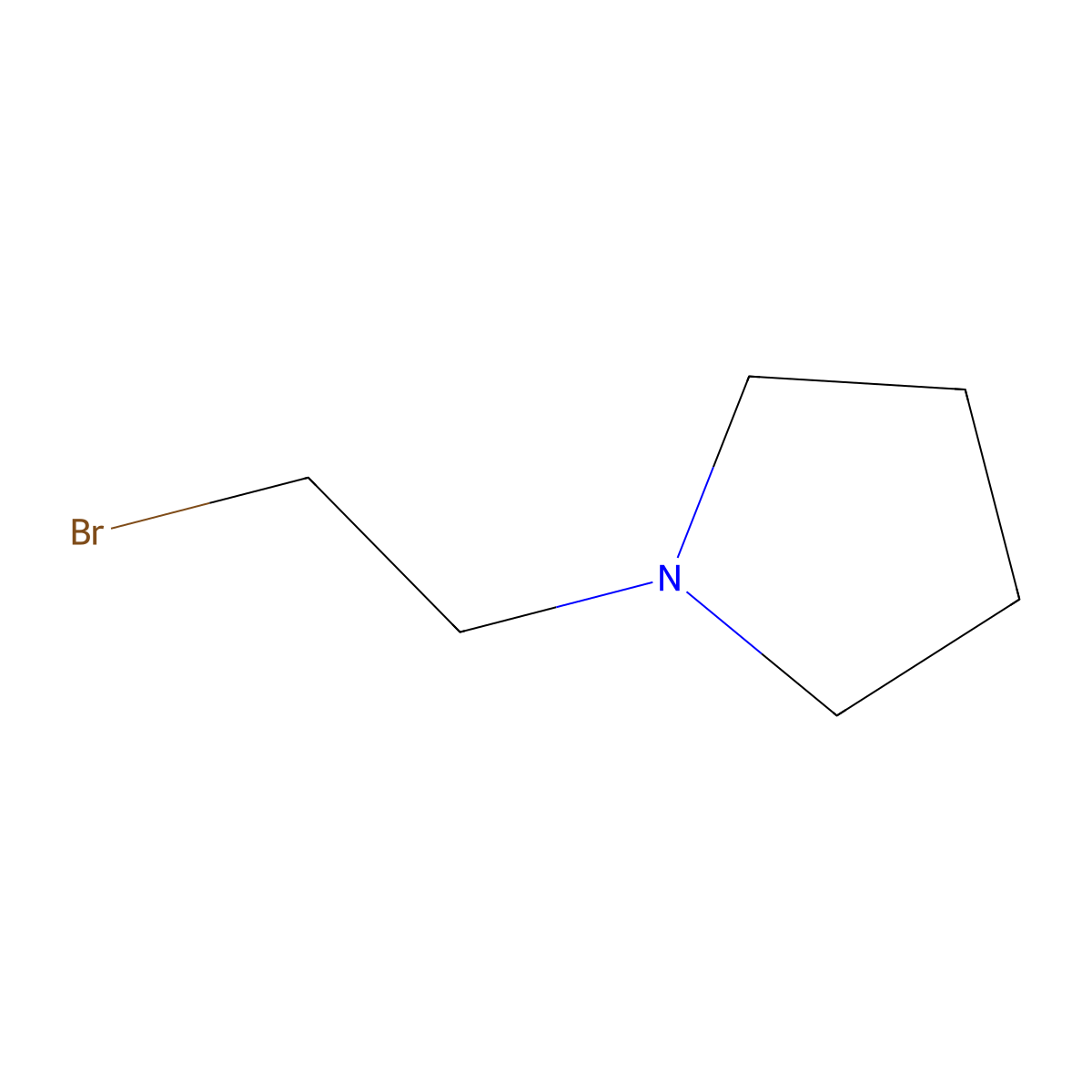 1-(2-Bromoethyl)pyrrolidine molecular structure, CAS 54035-94-8