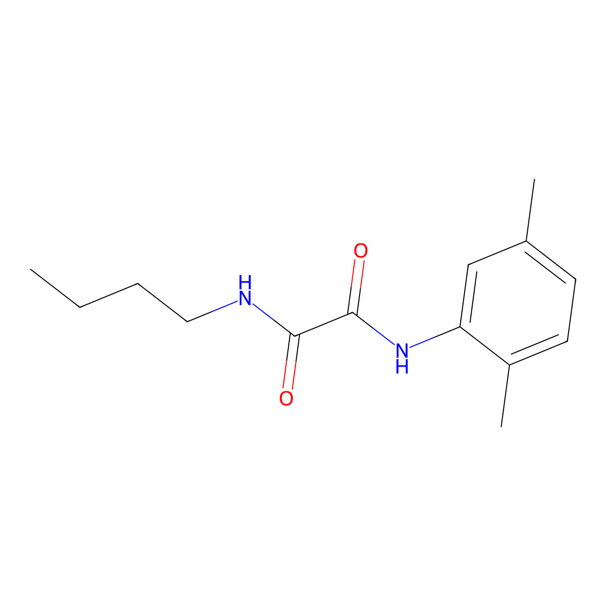 N-butyl-N'-(2,5-dimethylphenyl)oxamide molecular structure, CAS 5404-62-6