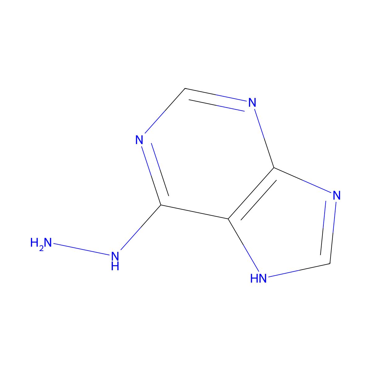 6-Hydrazino-purine molecular structure, CAS 5404-86-4