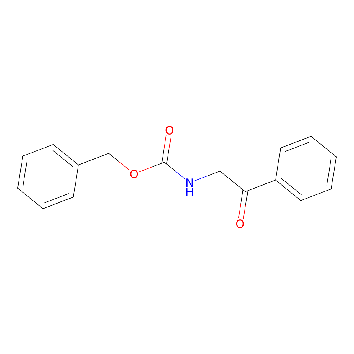 Benzyl (2-oxo-2-phenylethyl)carbamate molecular structure, CAS 54043-04-8