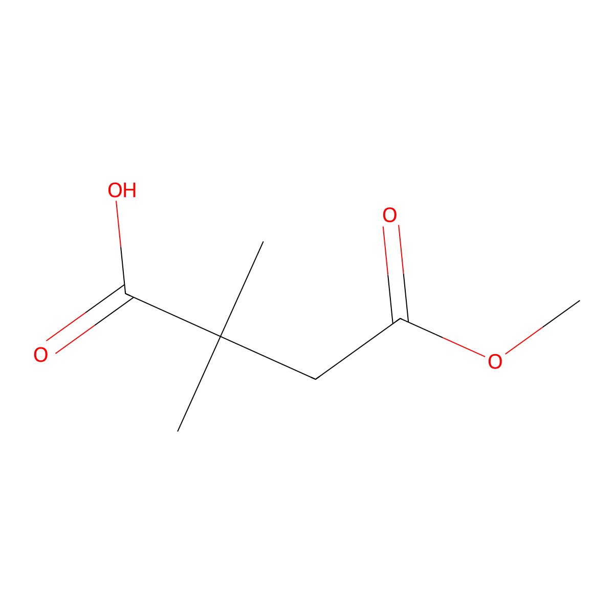 4-Methoxy-2,2-dimethyl-4-oxobutanoic acid molecular structure, CAS 54043-71-9