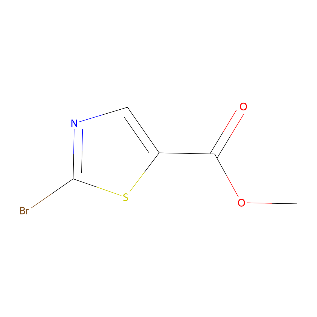Methyl 2-bromothiazole-5-carboxylate molecular structure, CAS 54045-74-8