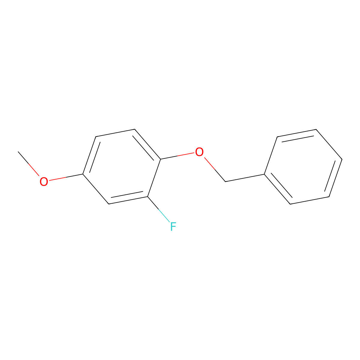 2-Fluoro-4-methoxy-1-(phenylmethoxy)-benzene molecular structure, CAS 540463-60-3