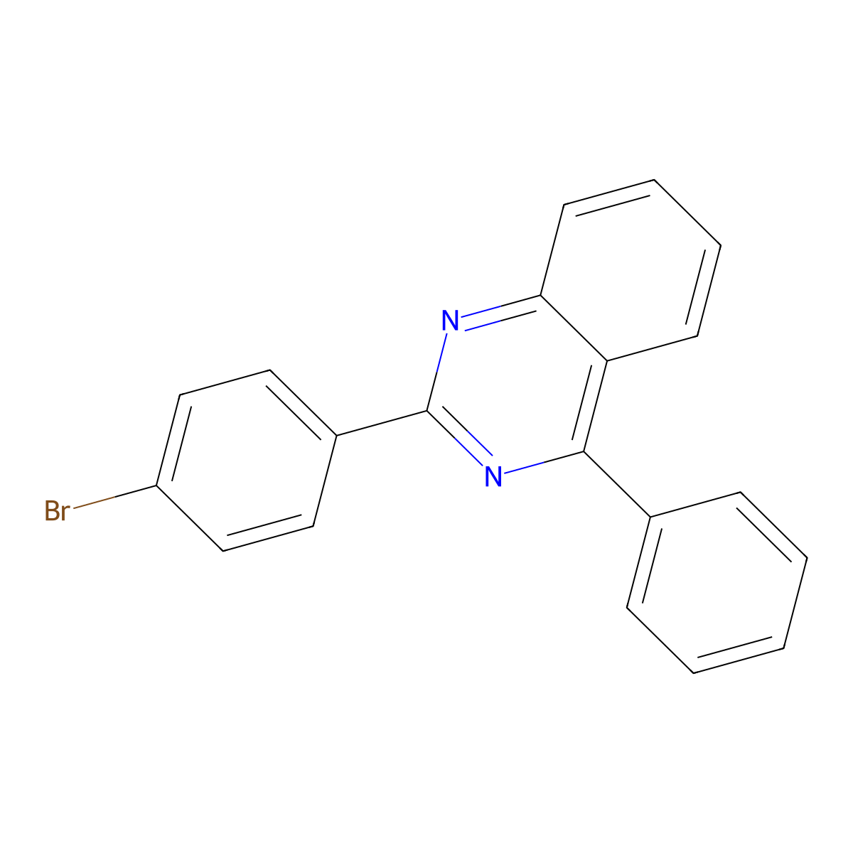 Quinazoline, 2-(4-bromophenyl)-4-phenyl- molecular structure, CAS 540466-42-0