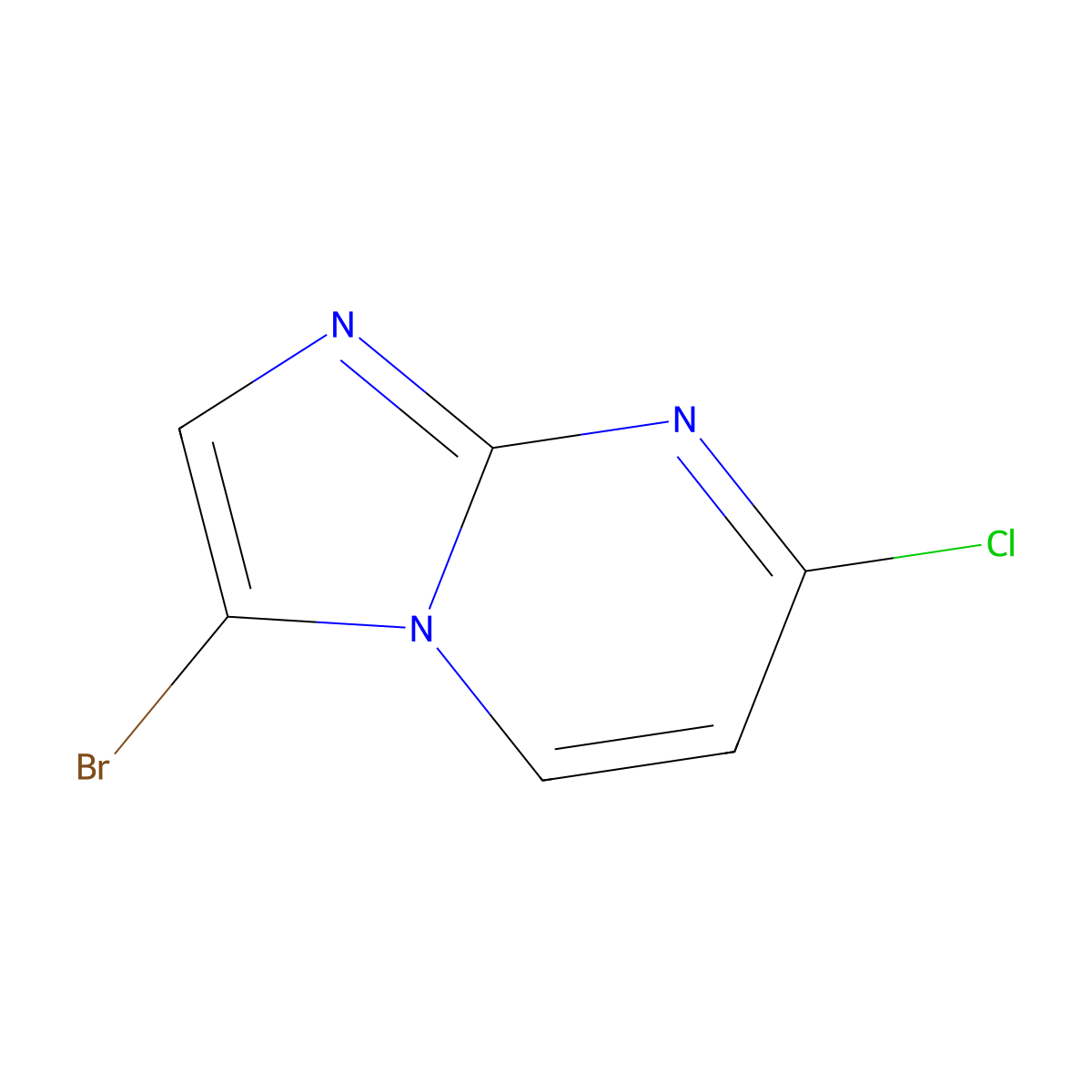 3-Bromo-7-chloroimidazo(1,2-a)pyrimidine molecular structure, CAS 540469-12-3