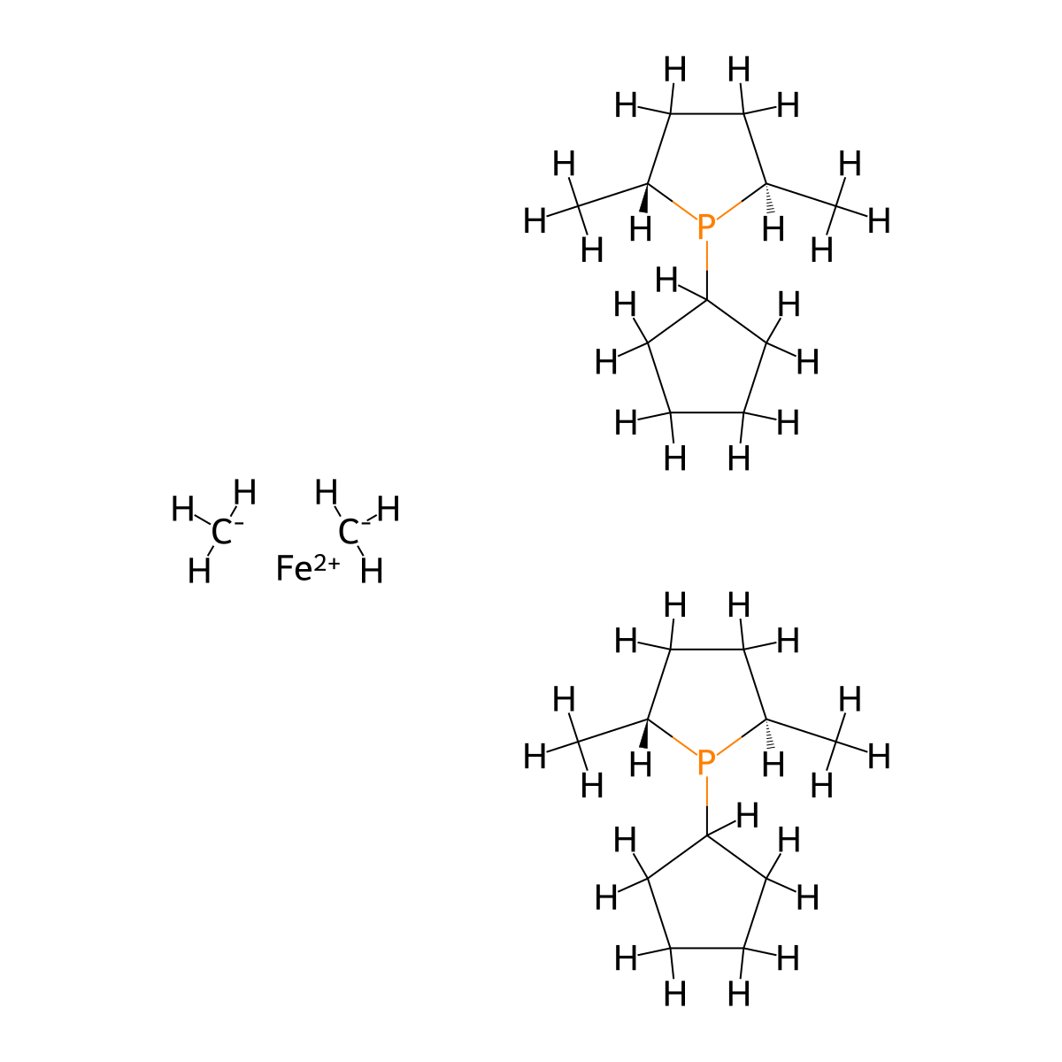 1,1-Bis((2R,5R)-2,5-dimethylphospholano)ferrocene , (R,R)-Me-Ferrocelane molecular structure, CAS 540475-45-4