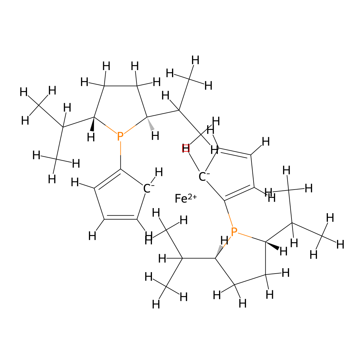 1,1-Bis((2S,5S)-2,5-di-i-propylphospholano)ferrocene molecular structure, CAS 540475-73-8