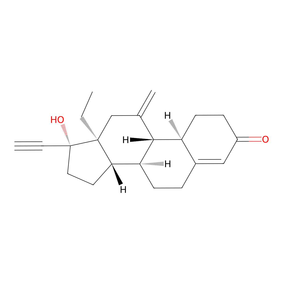 Etonogestrel molecular structure, CAS 54048-10-1