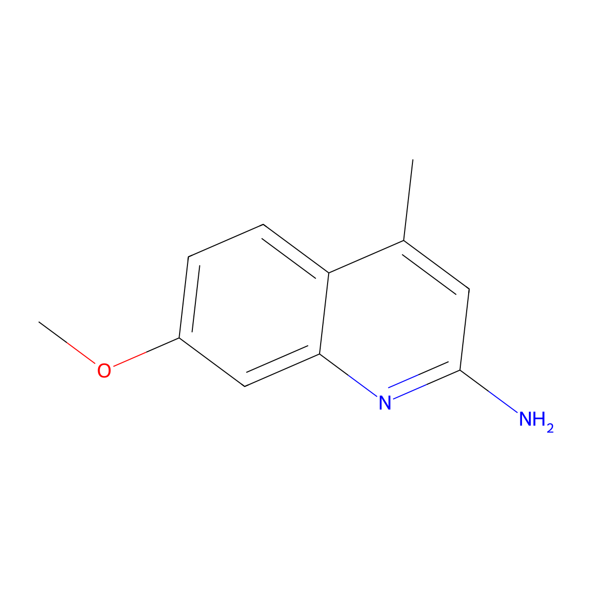 7-Methoxy-4-methylquinolin-2-amine molecular structure, CAS 540481-96-7