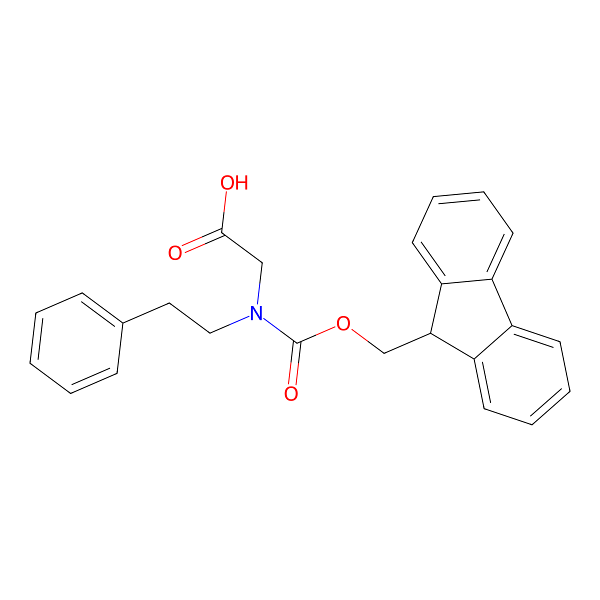 2-({[(9H-fluoren-9-yl)methoxy]carbonyl}(2-phenylethyl)amino)acetic acid molecular structure, CAS 540483-58-7