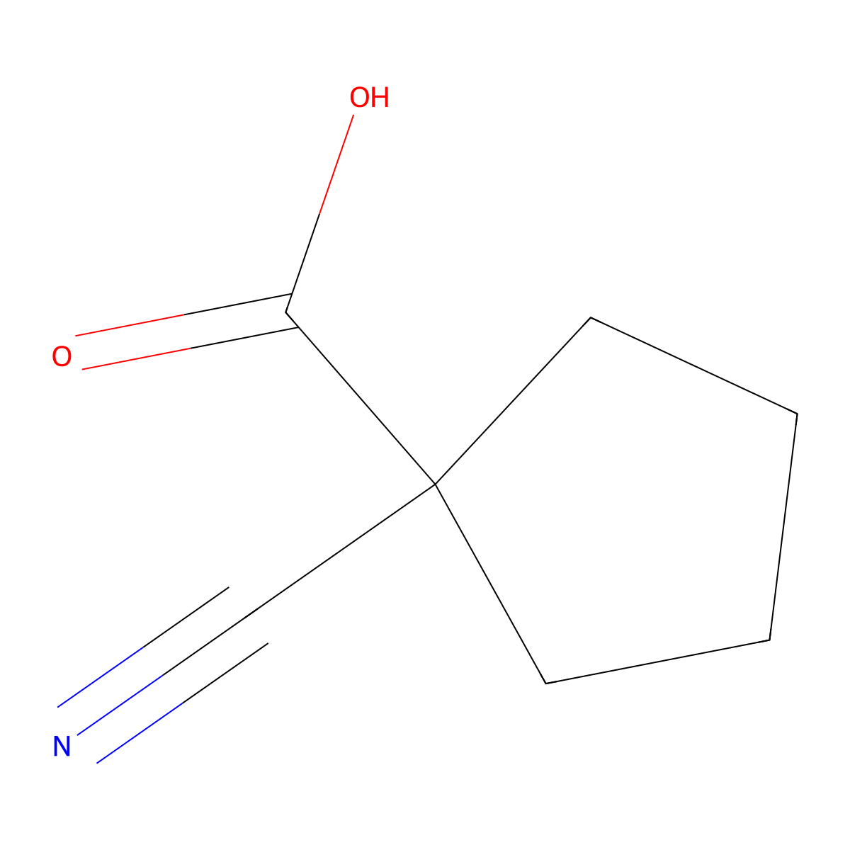 1-Cyanocyclopentane-1-carboxylic acid molecular structure, CAS 540490-54-8