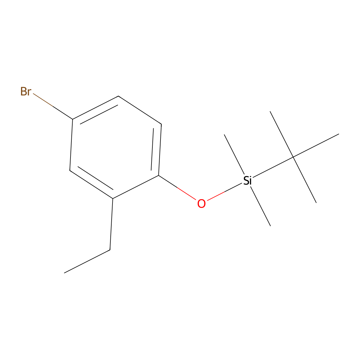 (4-Bromo-2-ethylphenoxy)(tert-butyl)dimethylsilane molecular structure, CAS 540495-23-6