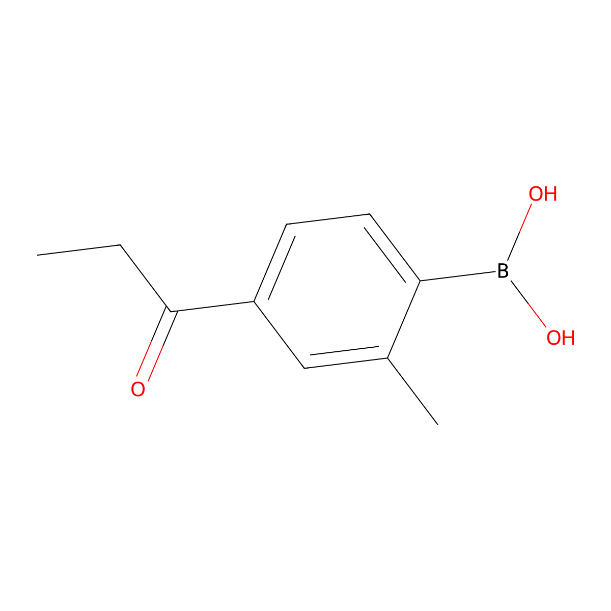 2-Methyl-4-propanoylphenylboronic acid molecular structure, CAS 540495-55-4
