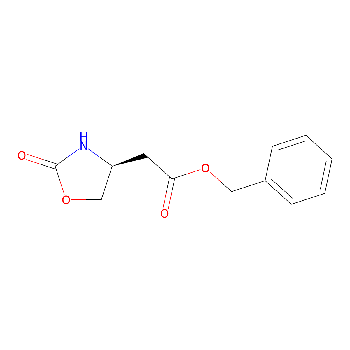 (S)-Benzyl 2-(2-oxooxazolidin-4-YL)acetate molecular structure, CAS 540496-34-2