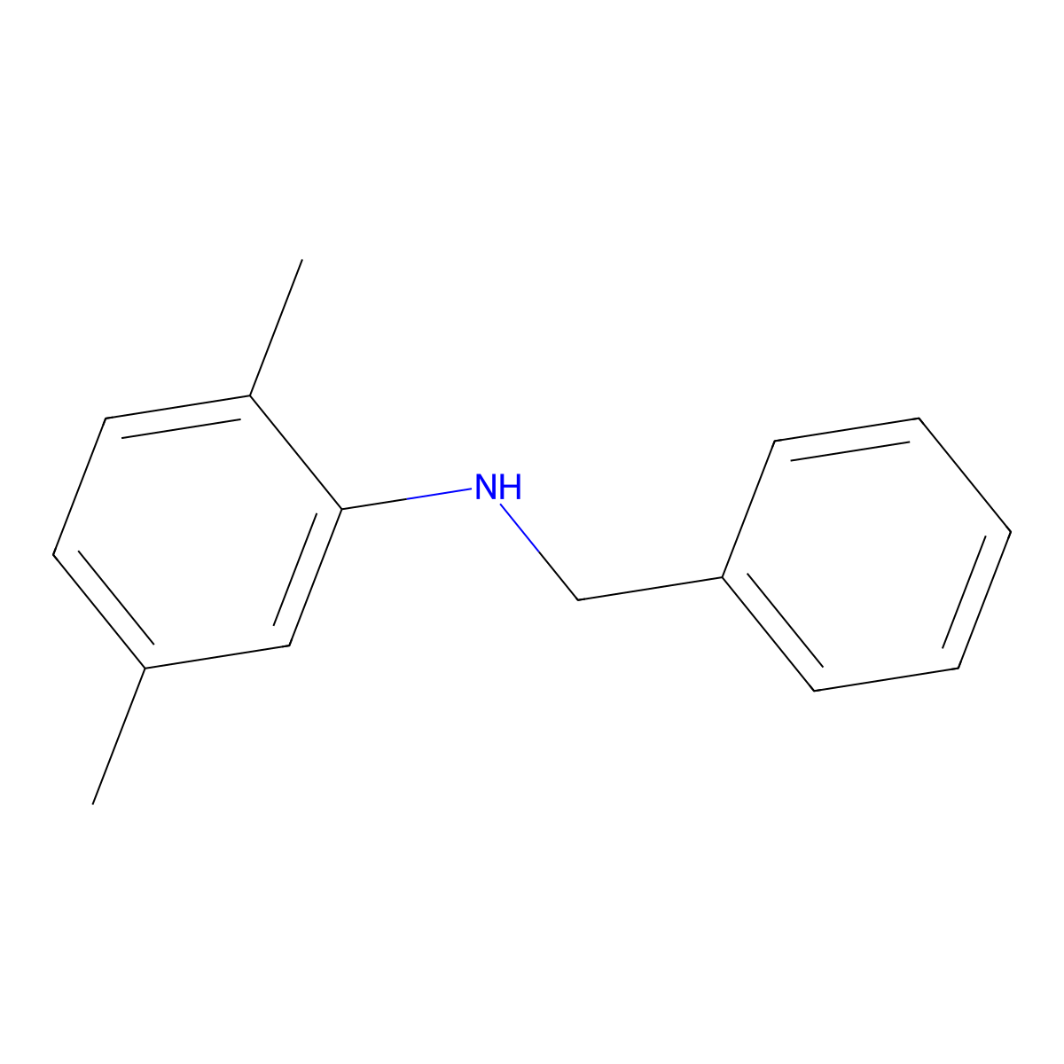n-Benzyl-2,5-dimethylaniline molecular structure, CAS 5405-19-6