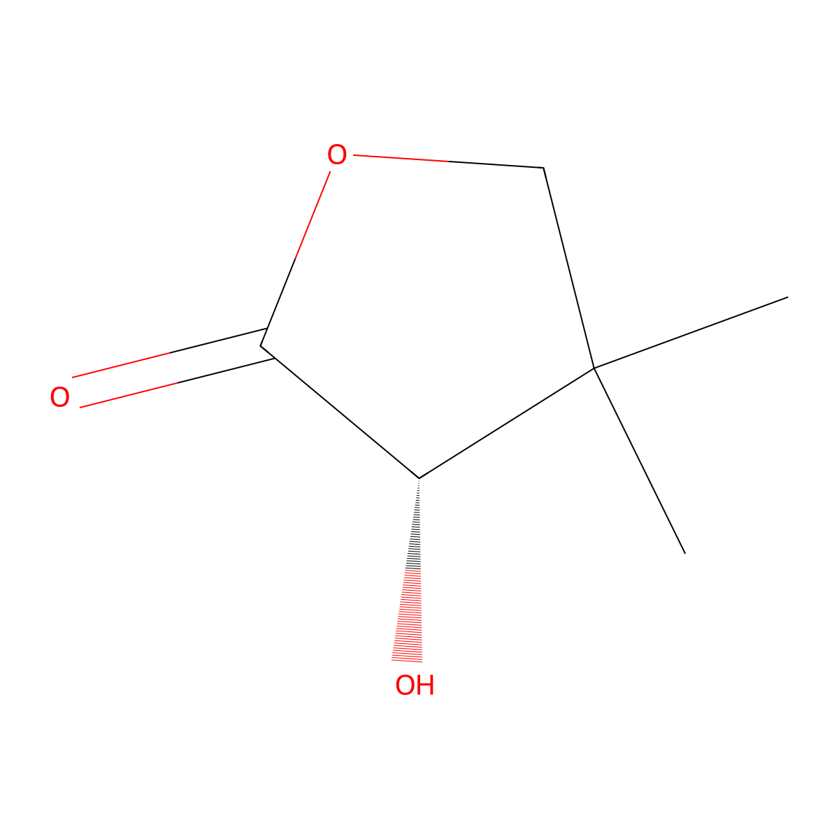 (+)-Pantolactone molecular structure, CAS 5405-40-3