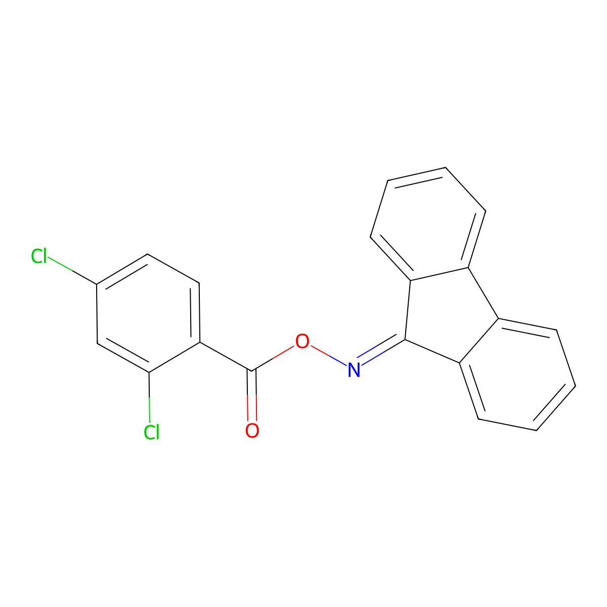 (Fluoren-9-ylideneamino) 2,4-dichlorobenzoate molecular structure, CAS 5405-49-2