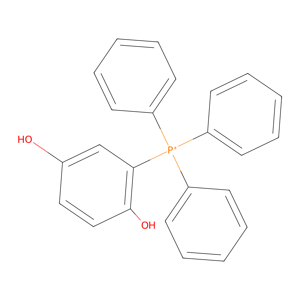 2-(Triphenylphosphoranyl)-1,4-benzenediol molecular structure, CAS 5405-63-0