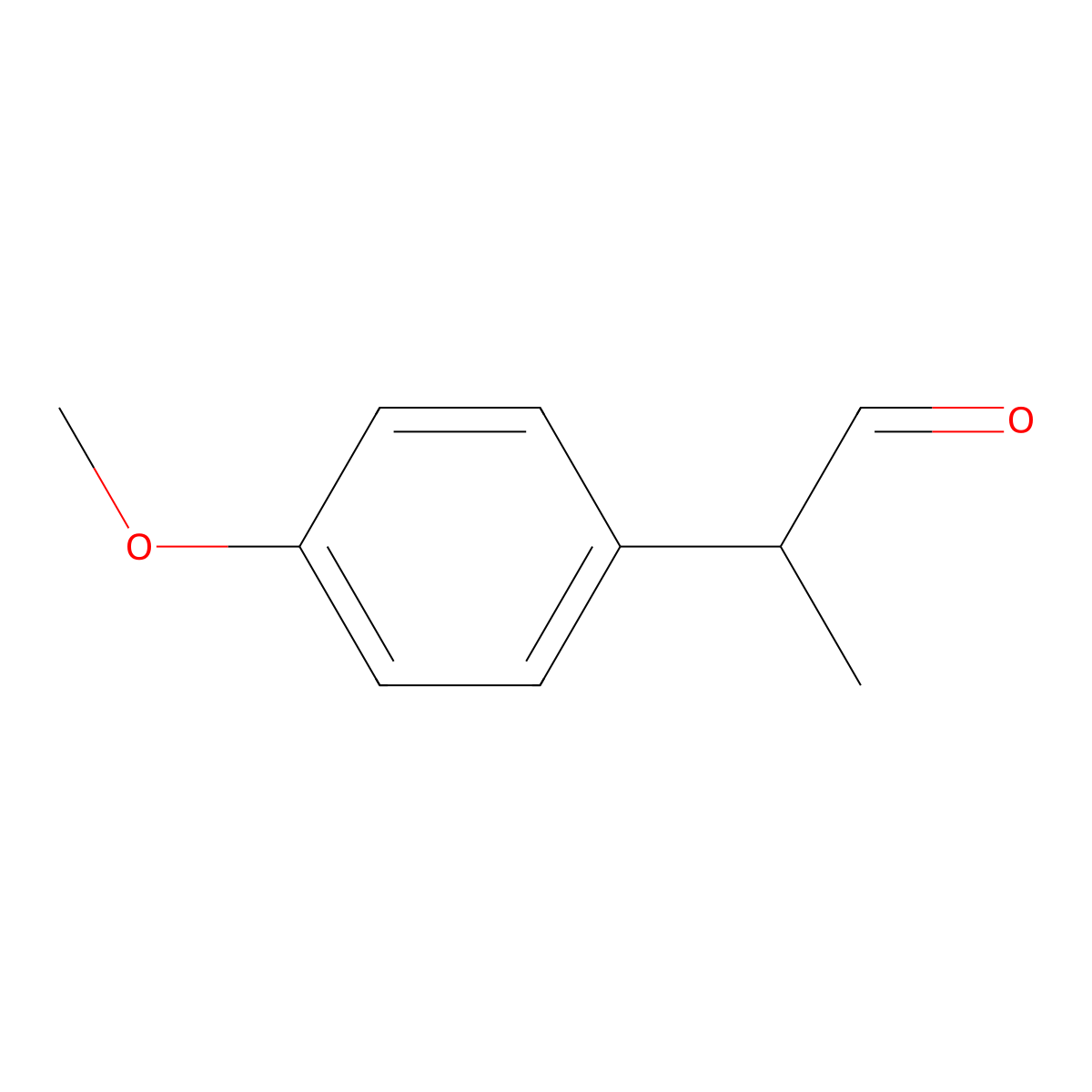 4-Methoxy-alpha-methylbenzeneacetaldehyde molecular structure, CAS 5405-83-4