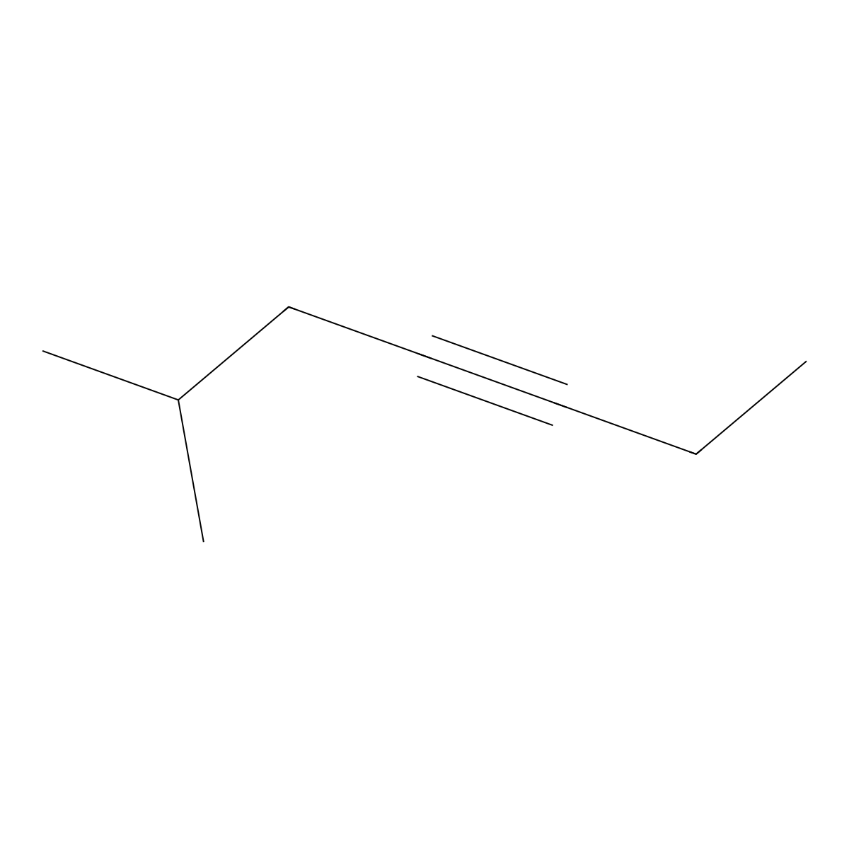 6-Methyl-3-heptyne molecular structure, CAS 54050-92-9