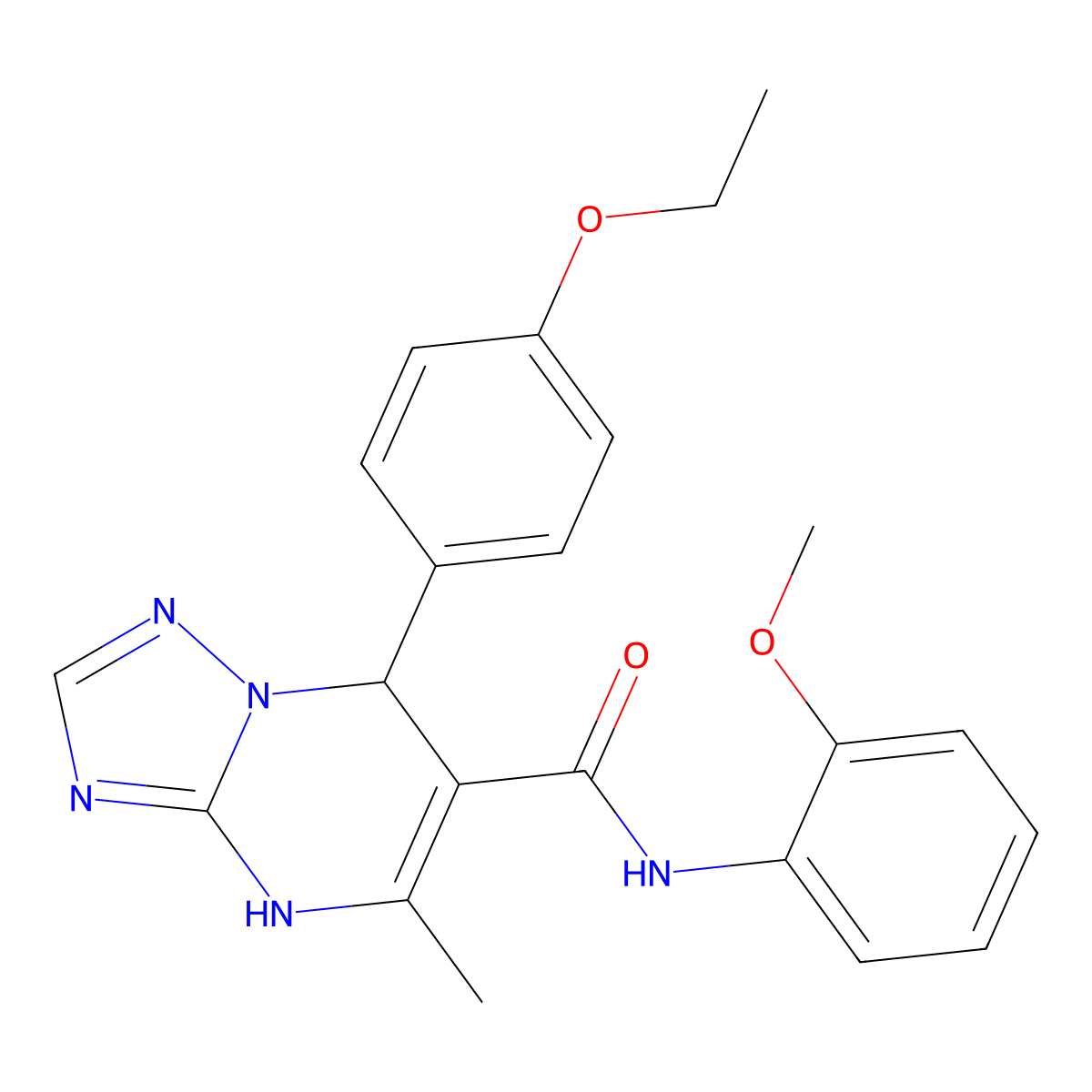 7-(4-ethoxyphenyl)-N-(2-methoxyphenyl)-5-methyl-4,7-dihydro-[1,2,4]triazolo[1,5-a]pyrimidine-6-carboxamide molecular structure, CAS 540502-85-0