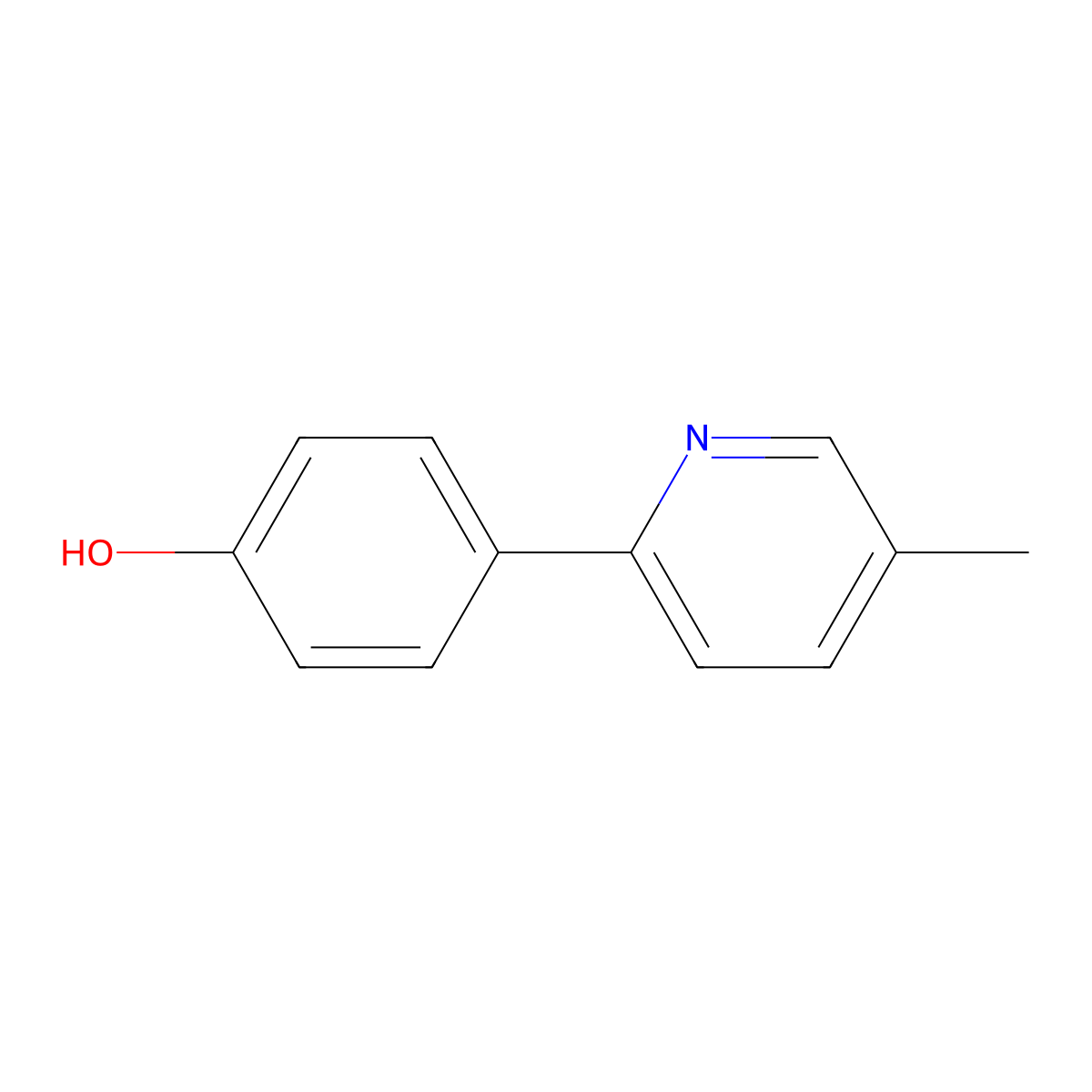 4-(5-Methyl-2-pyridinyl)phenol molecular structure, CAS 540508-54-1