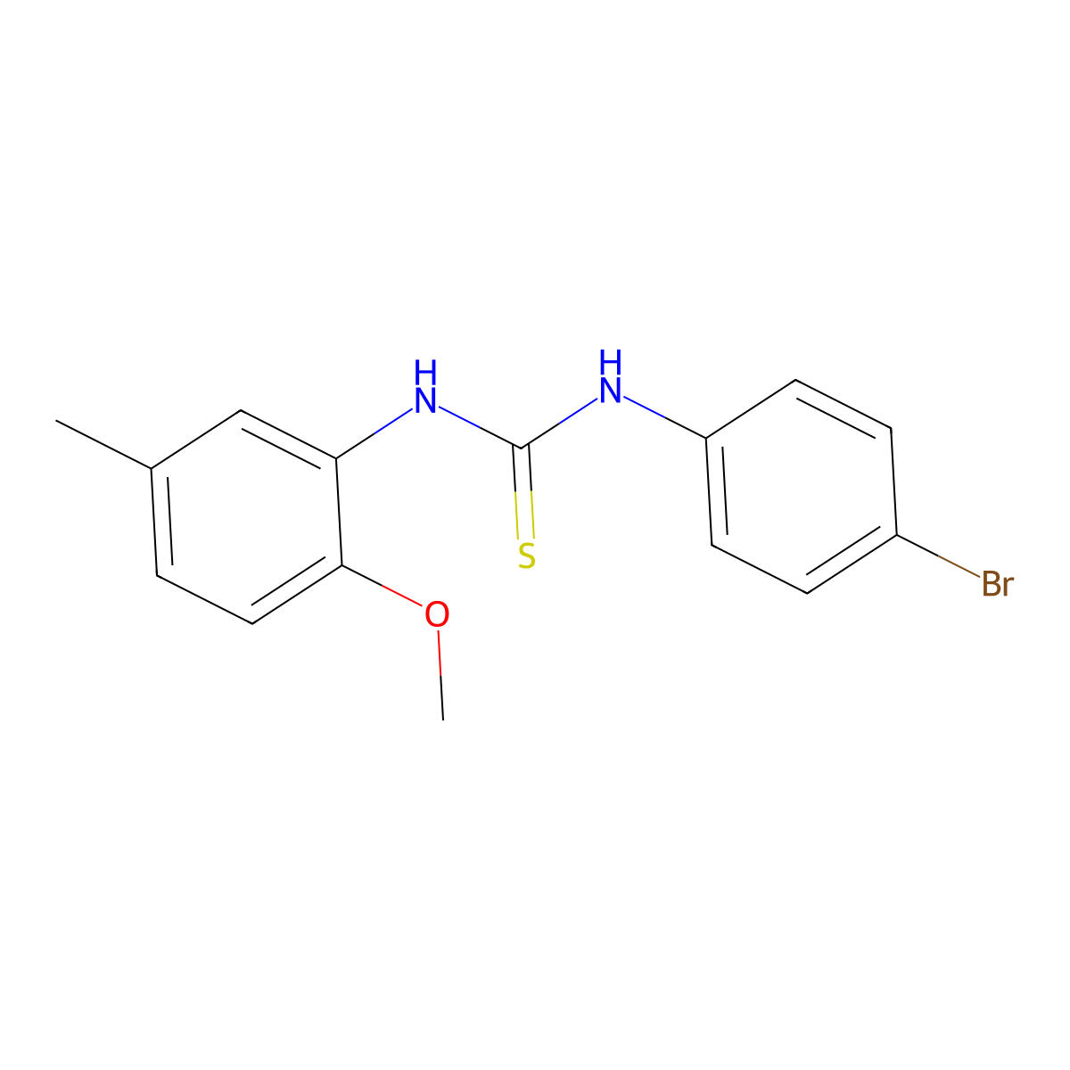 1-(4-Bromophenyl)-3-(2-methoxy-5-methylphenyl)thiourea molecular structure, CAS 540511-56-6
