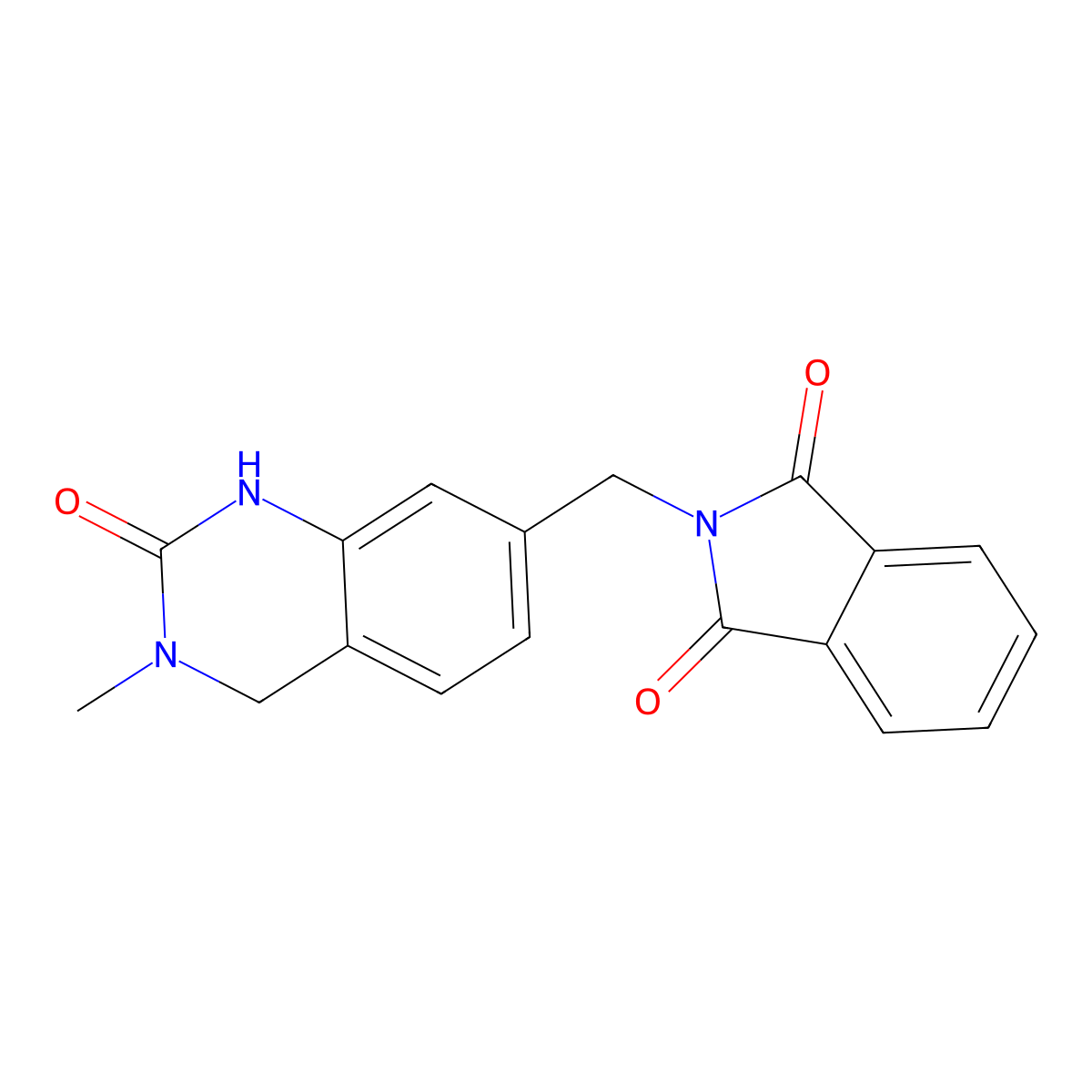 2-[(3-Methyl-2-oxo-1,4-dihydroquinazolin-7-yl)methyl]isoindole-1,3-dione molecular structure, CAS 540512-60-5
