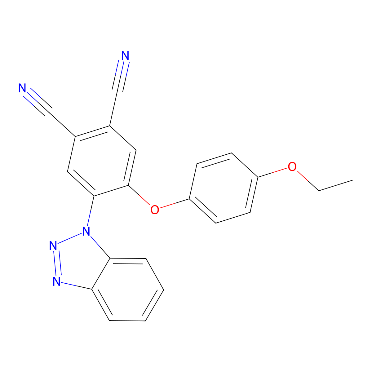 4-(Benzotriazol-1-yl)-5-(4-ethoxyphenoxy)benzene-1,2-dicarbonitrile molecular structure, CAS 540512-73-0
