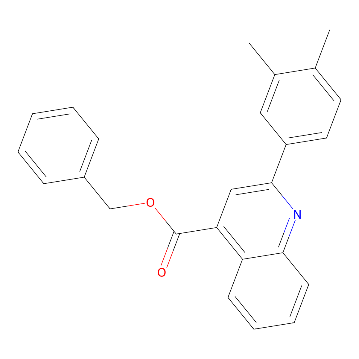 Benzyl 2-(3,4-dimethylphenyl)-4-quinolinecarboxylate molecular structure, CAS 540512-91-2