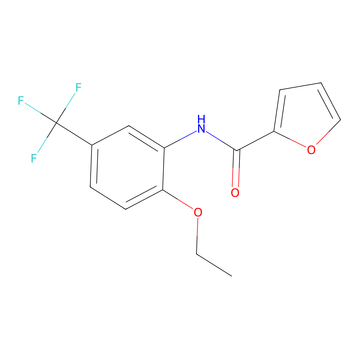 N-[2-ethoxy-5-(trifluoromethyl)phenyl]furan-2-carboxamide molecular structure, CAS 540513-80-2