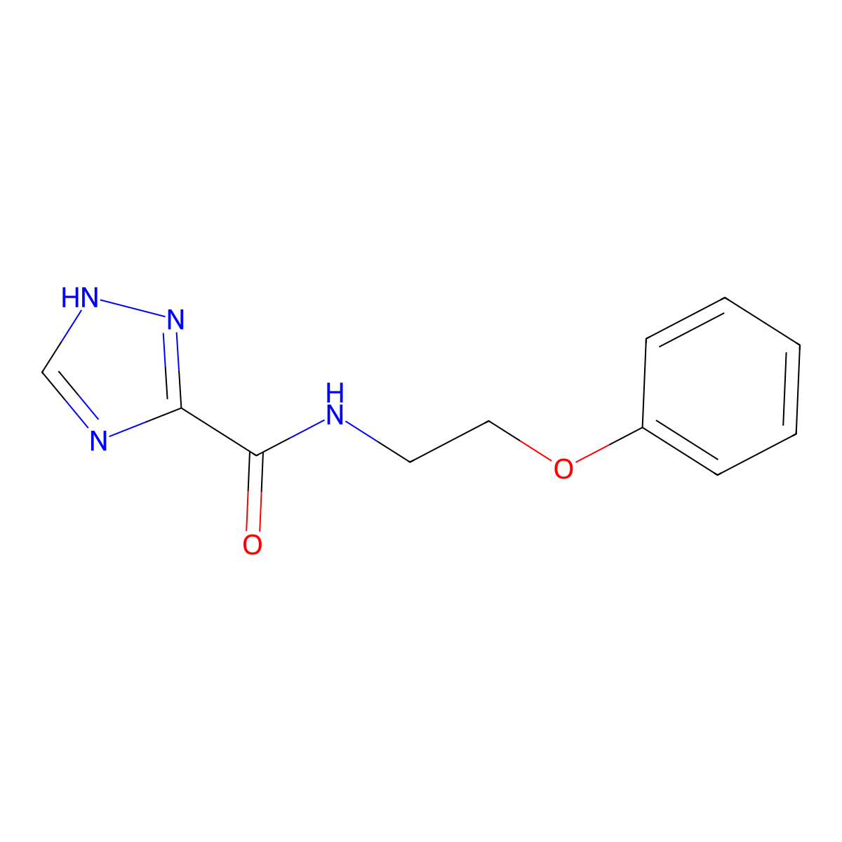 N-(2-phenoxyethyl)-1H-1,2,4-triazole-3-carboxamide molecular structure, CAS 540513-85-7