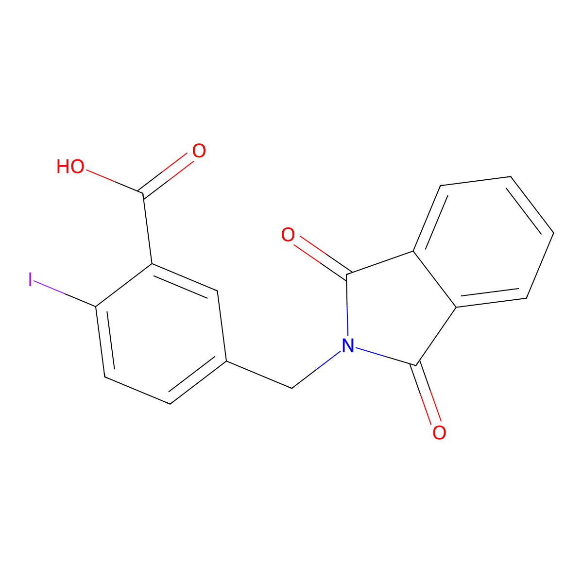 5-[(1,3-dioxo-1,3-dihydro-2H-isoindol-2-yl)methyl]-2-iodobenzoic acid molecular structure, CAS 540513-92-6