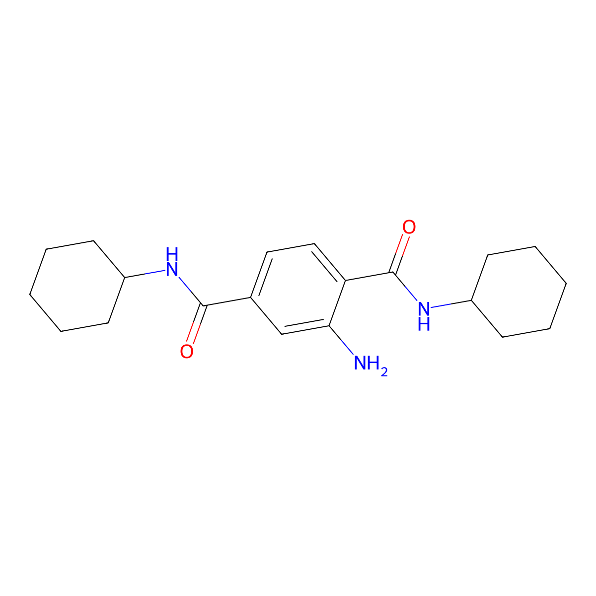 2-amino-N~1~,N~4~-dicyclohexylterephthalamide molecular structure, CAS 540514-00-9
