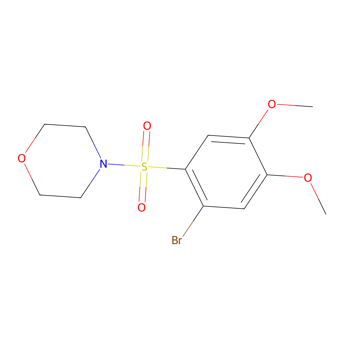 4-(2-Bromo-4,5-dimethoxyphenyl)sulfonylmorpholine molecular structure, CAS 540514-29-2