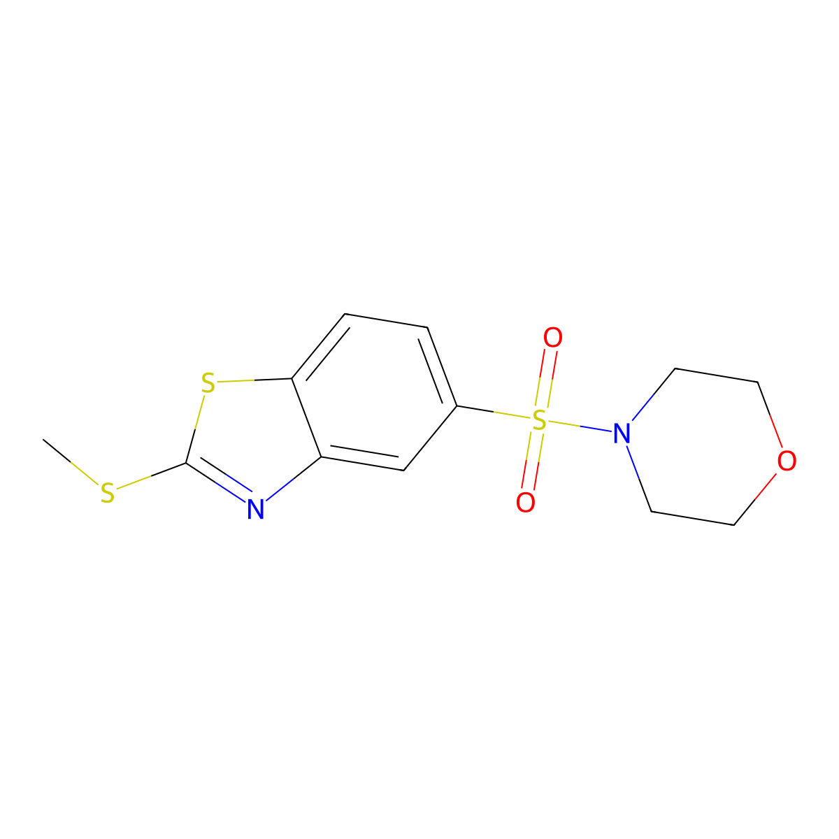 4-[(2-Methylsulfanyl-1,3-benzothiazol-5-yl)sulfonyl]morpholine molecular structure, CAS 540514-34-9