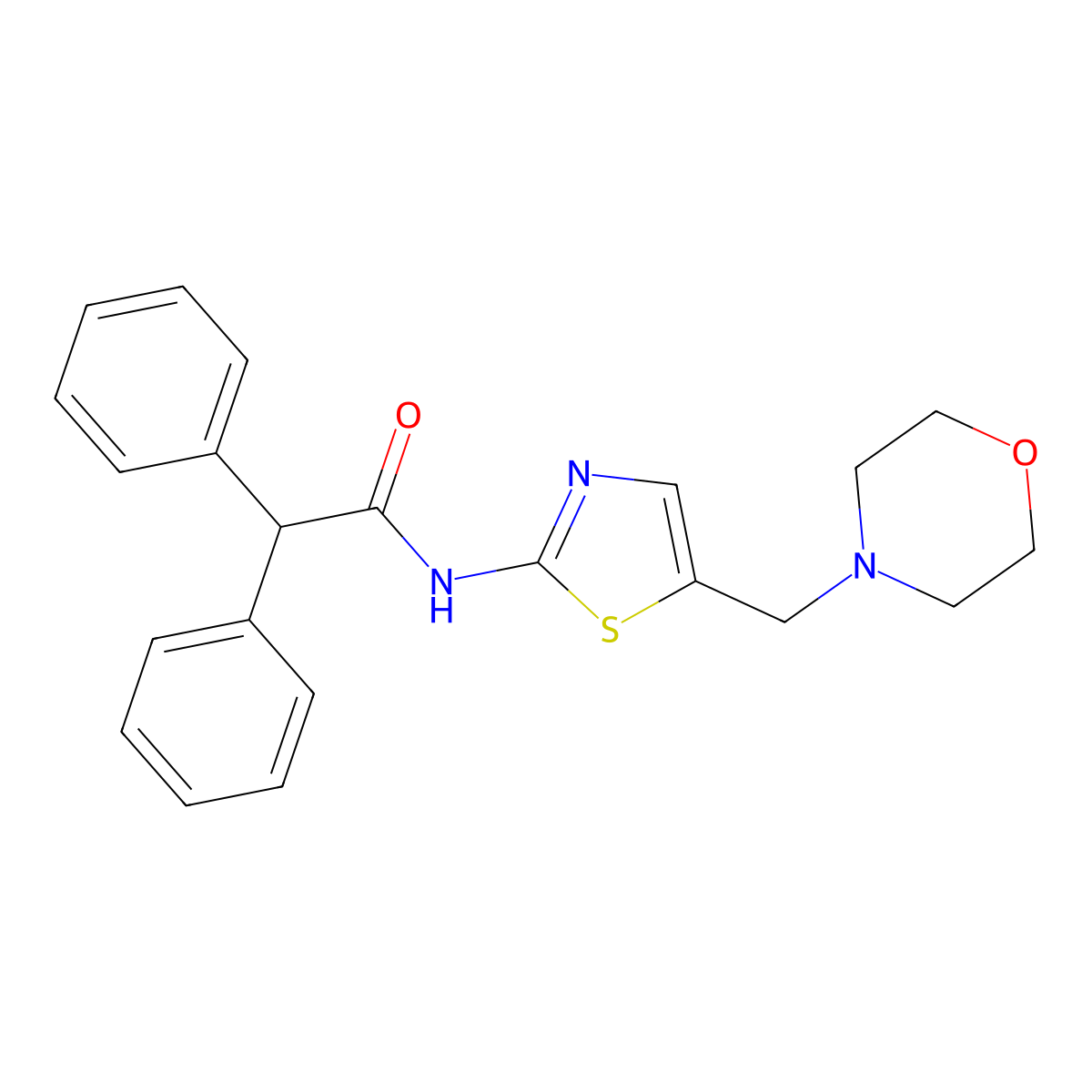 N-[5-(morpholin-4-ylmethyl)-1,3-thiazol-2-yl]-2,2-diphenylacetamide molecular structure, CAS 540514-63-4