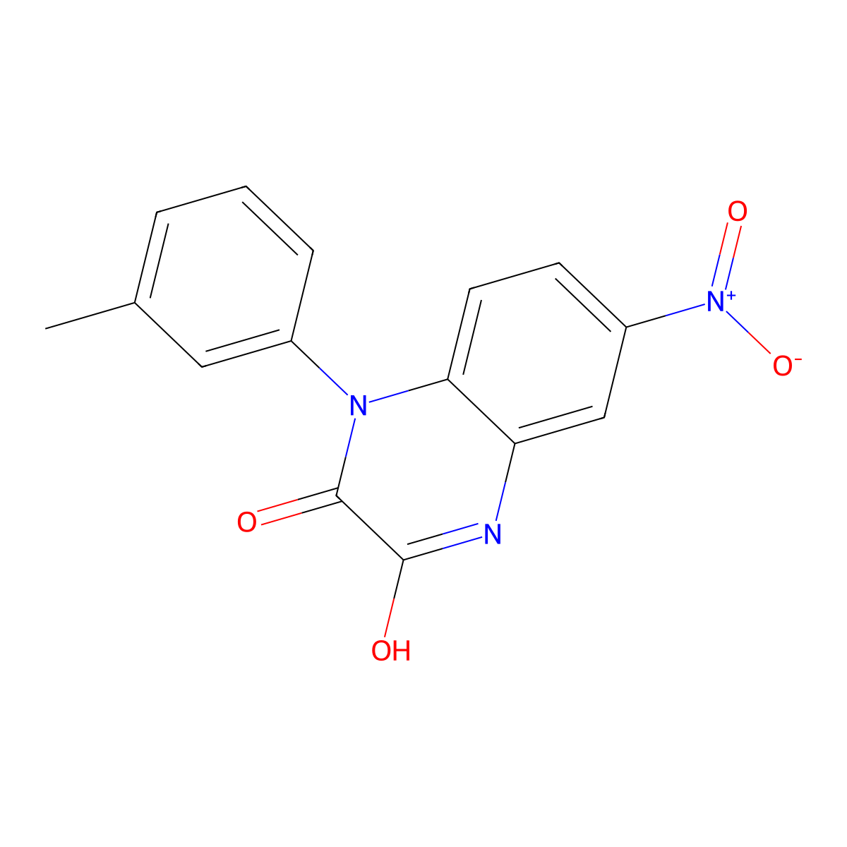 3-hydroxy-1-(3-methylphenyl)-6-nitroquinoxalin-2(1H)-one molecular structure, CAS 540514-92-9
