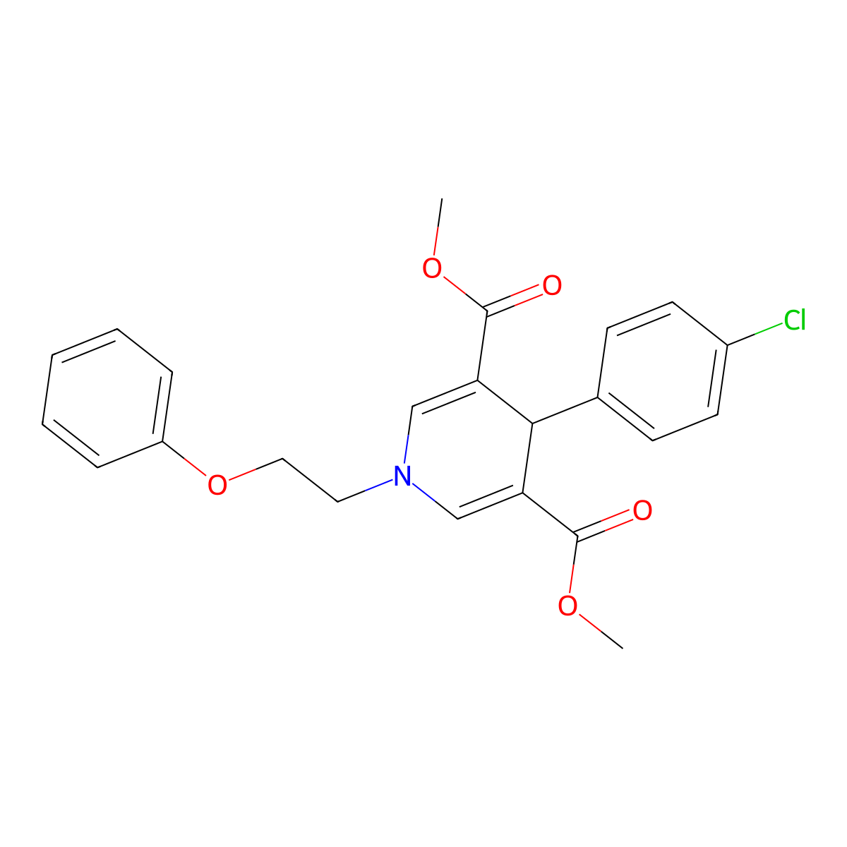 dimethyl 4-(4-chlorophenyl)-1-(2-phenoxyethyl)-4H-pyridine-3,5-dicarboxylate molecular structure, CAS 540515-12-6