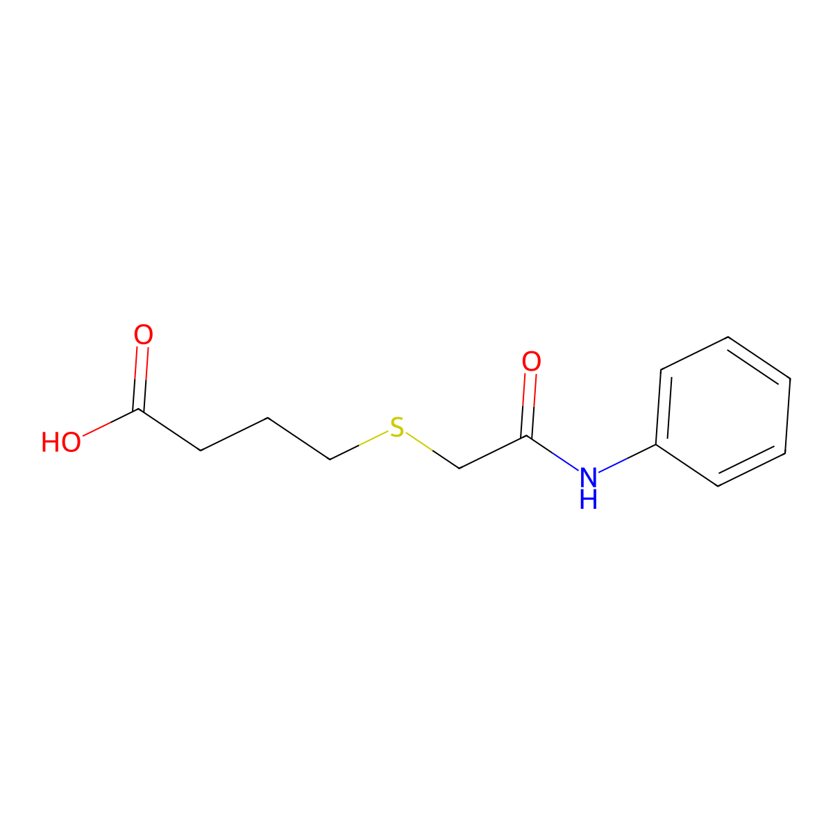4-(2-Anilino-2-oxoethyl)sulfanylbutanoic acid molecular structure, CAS 540515-20-6