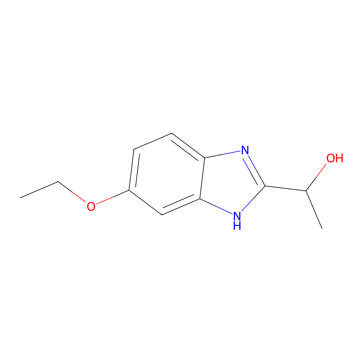1-(6-ethoxy-1H-benzimidazol-2-yl)ethanol molecular structure, CAS 540515-45-5