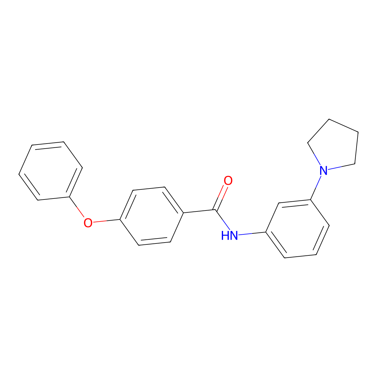 4-phenoxy-N-(3-pyrrolidin-1-ylphenyl)benzamide molecular structure, CAS 540515-64-8