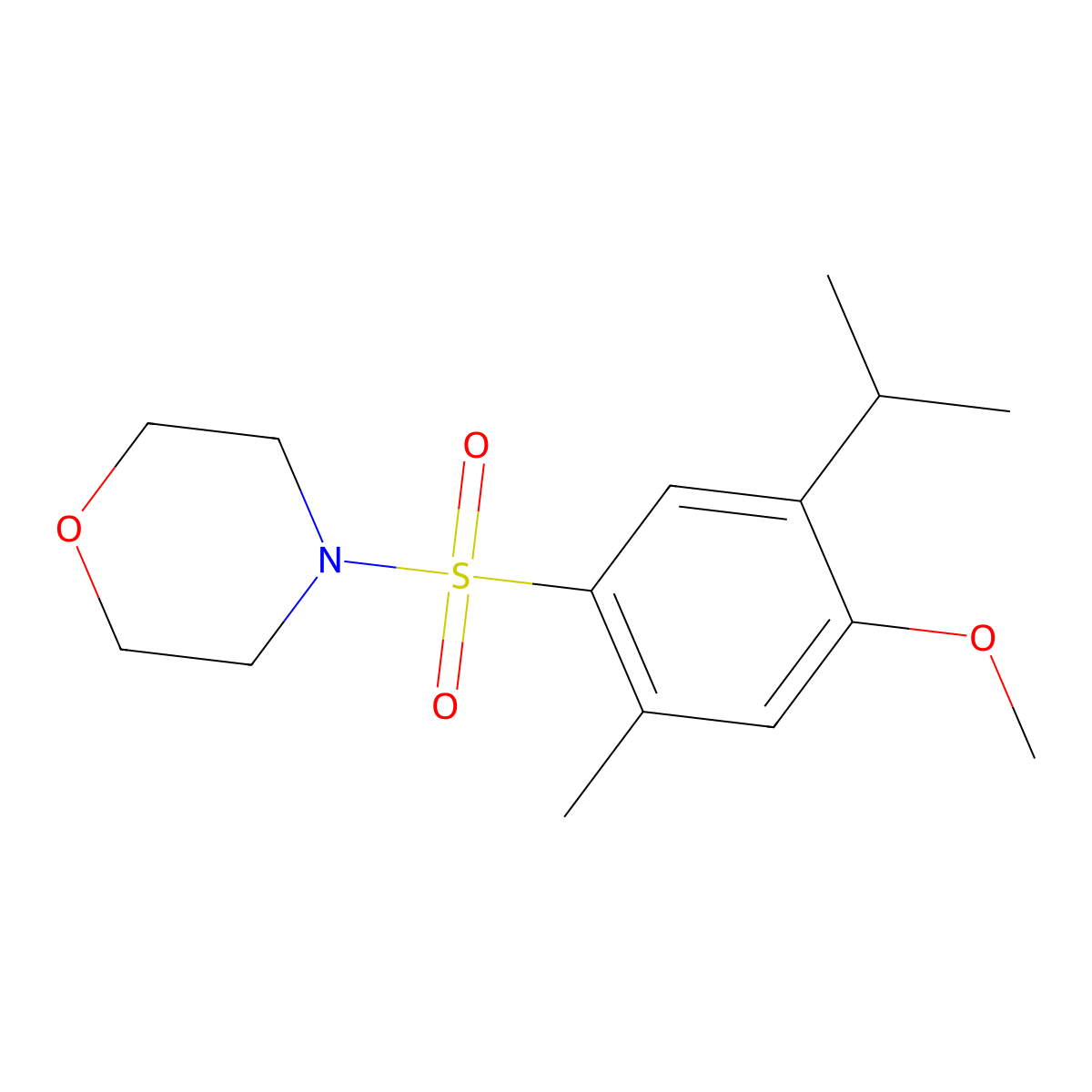 4-[(5-Isopropyl-4-methoxy-2-methylphenyl)sulfonyl]morpholine molecular structure, CAS 540515-86-4