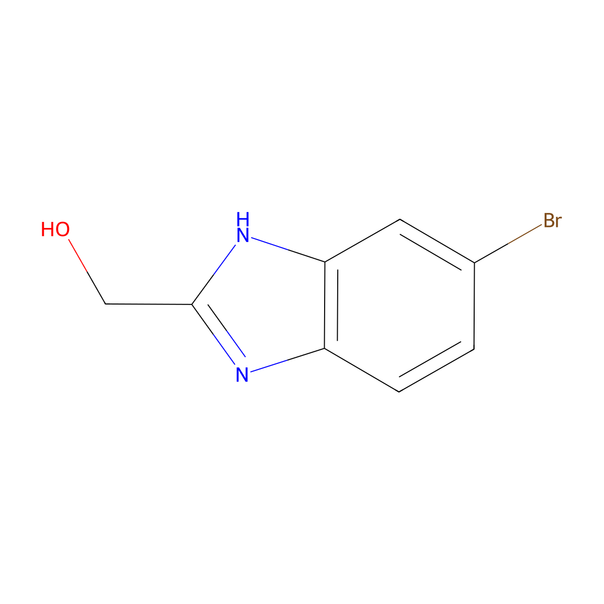 (6-Bromo-1H-benzimidazol-2-yl)methanol molecular structure, CAS 540516-28-7