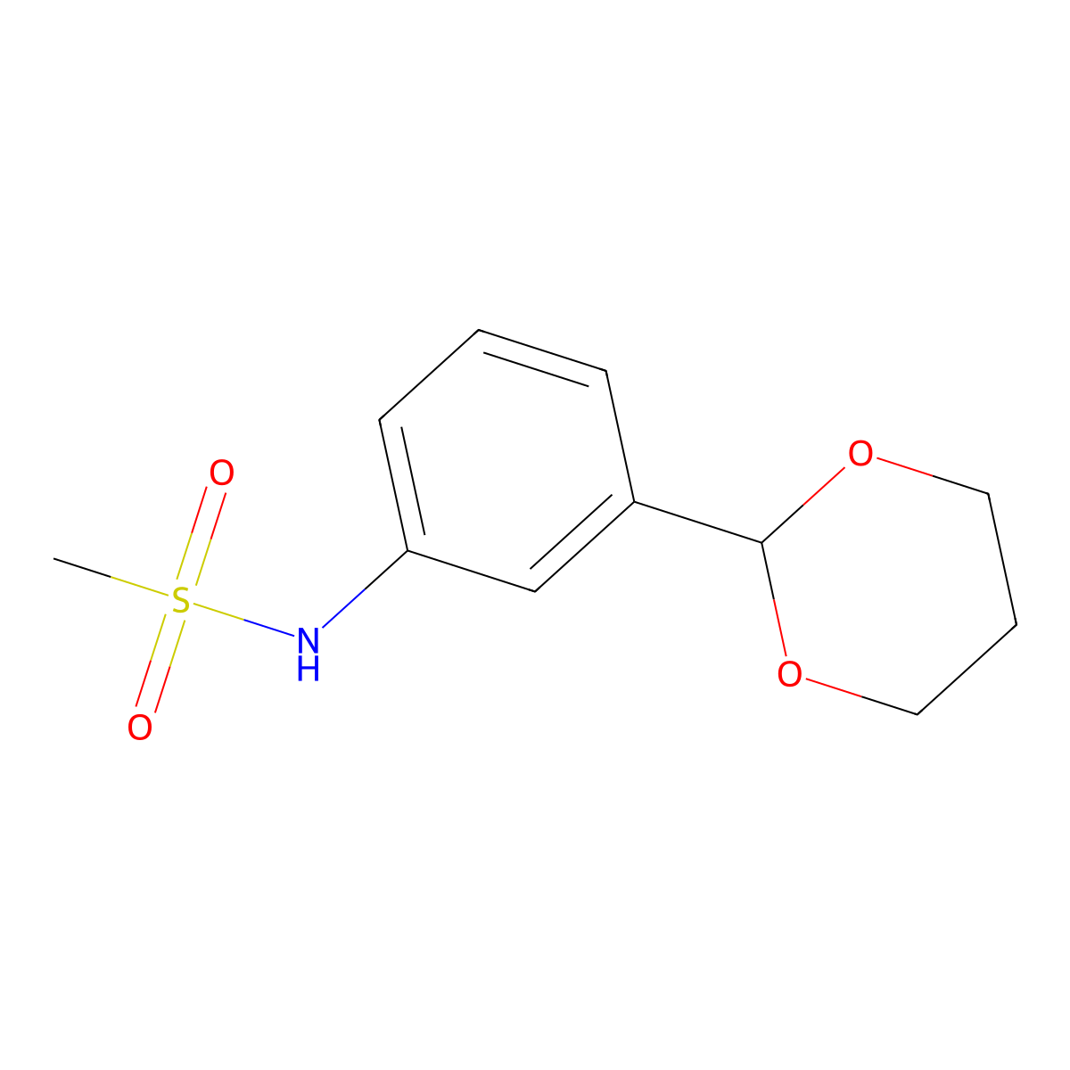 N-(3-(1,3-Dioxan-2-yl)phenyl)methanesulfonamide molecular structure, CAS 540516-64-1