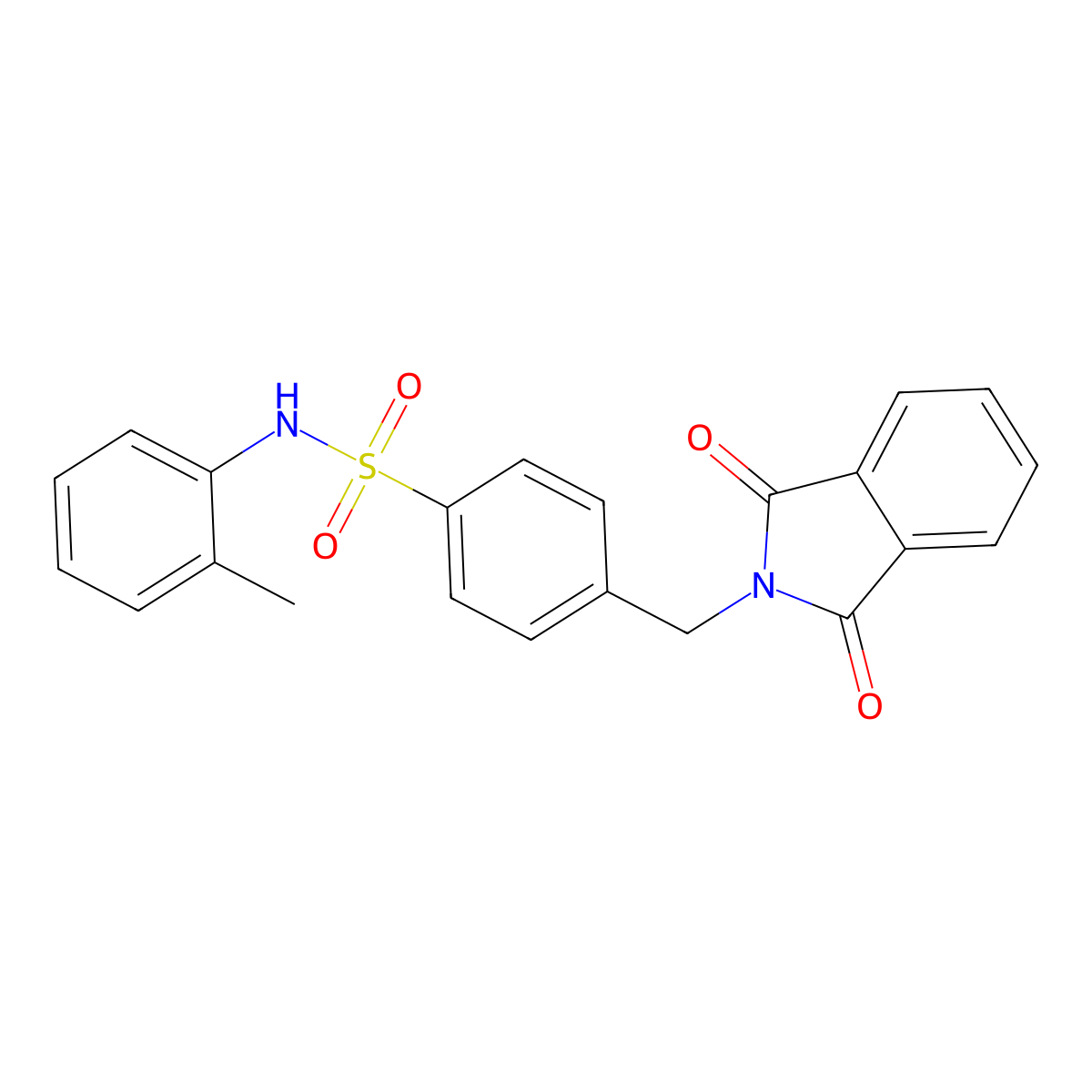 4-[(1,3-dioxoisoindol-2-yl)methyl]-N-(2-methylphenyl)benzenesulfonamide molecular structure, CAS 540517-50-8