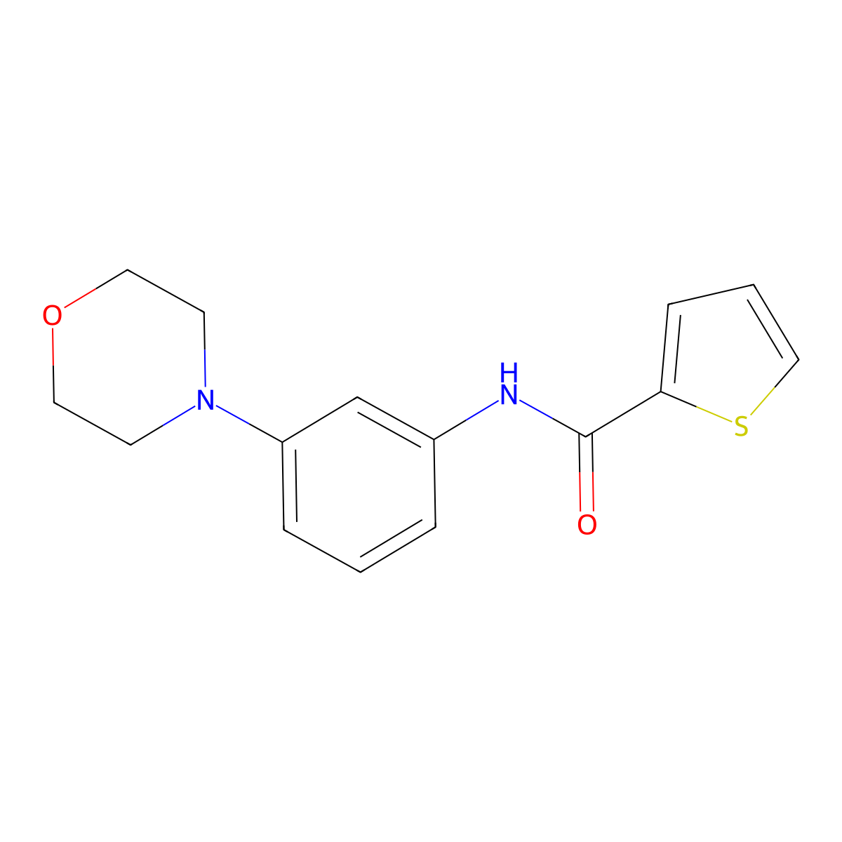 N-(3-morpholin-4-ylphenyl)thiophene-2-carboxamide molecular structure, CAS 540517-94-0