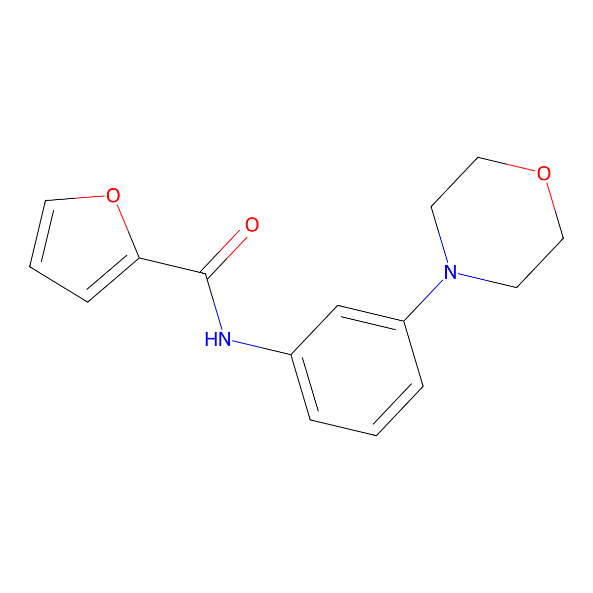 N-(3-morpholin-4-ylphenyl)furan-2-carboxamide molecular structure, CAS 540518-01-2