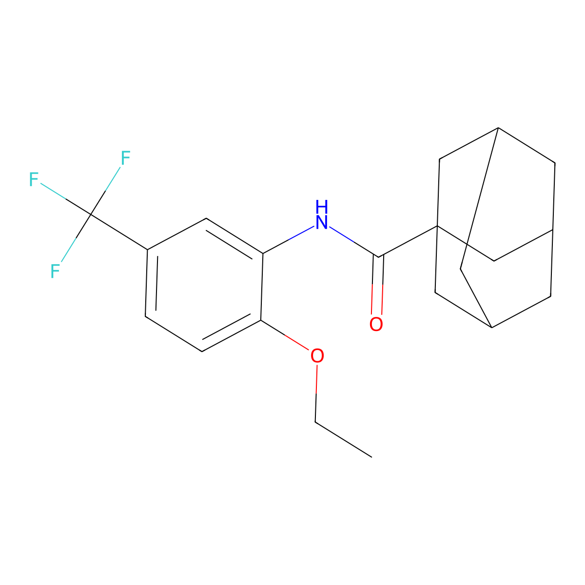 N-[2-ethoxy-5-(trifluoromethyl)phenyl]adamantane-1-carboxamide molecular structure, CAS 540518-14-7